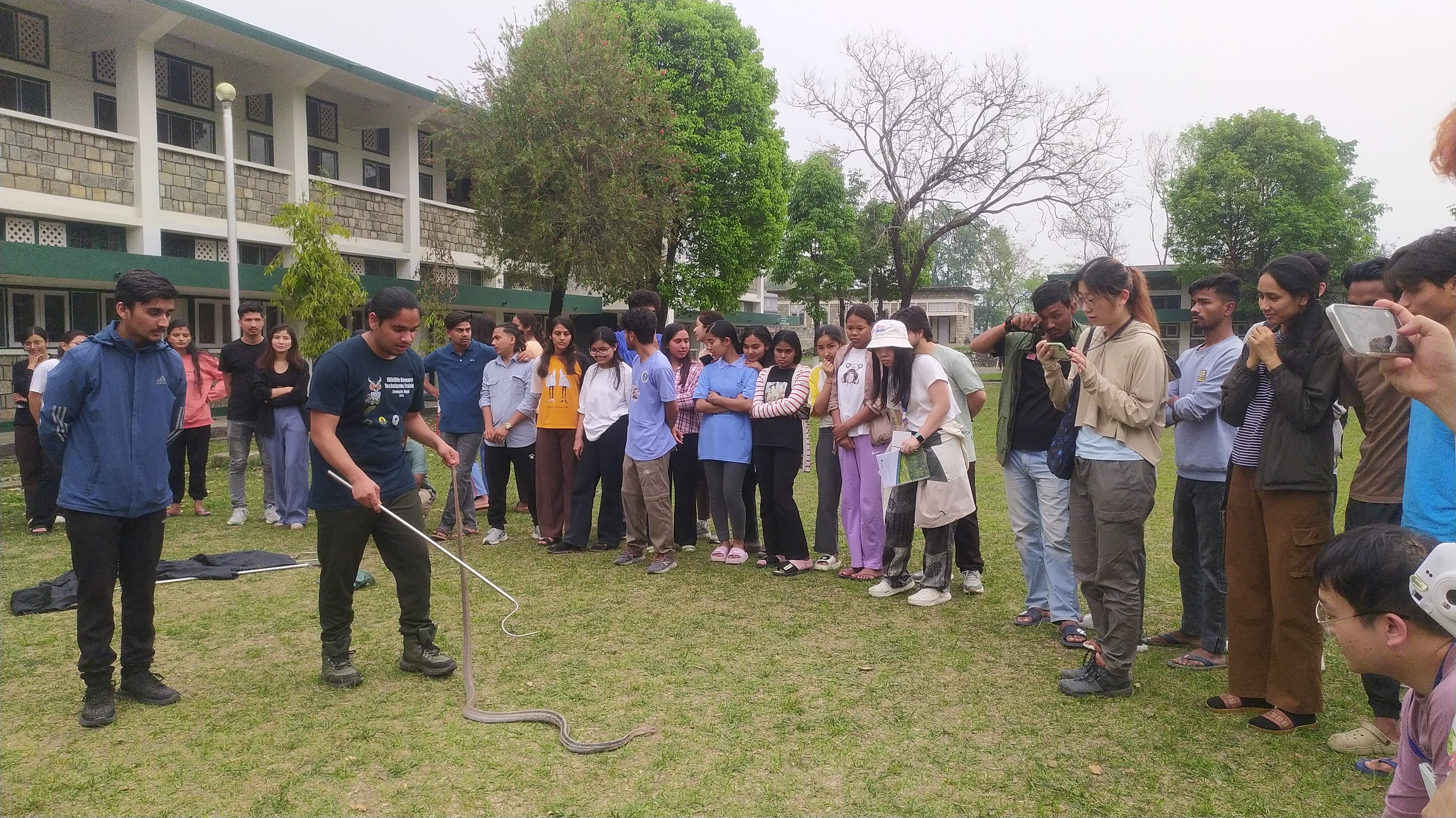 Our team member, Mr. Abhisek Sapkota at Institute of Forestry Pokhara Campus for Snake Handling Training on National Wildlife Week